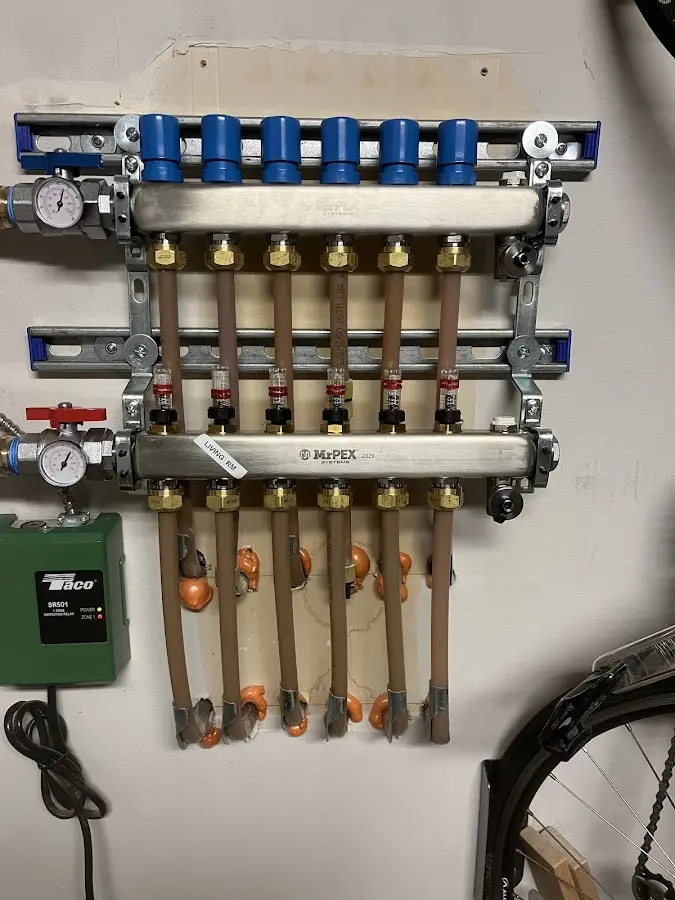 Plumber performing Gas Line Installation at a residential property in Gardere